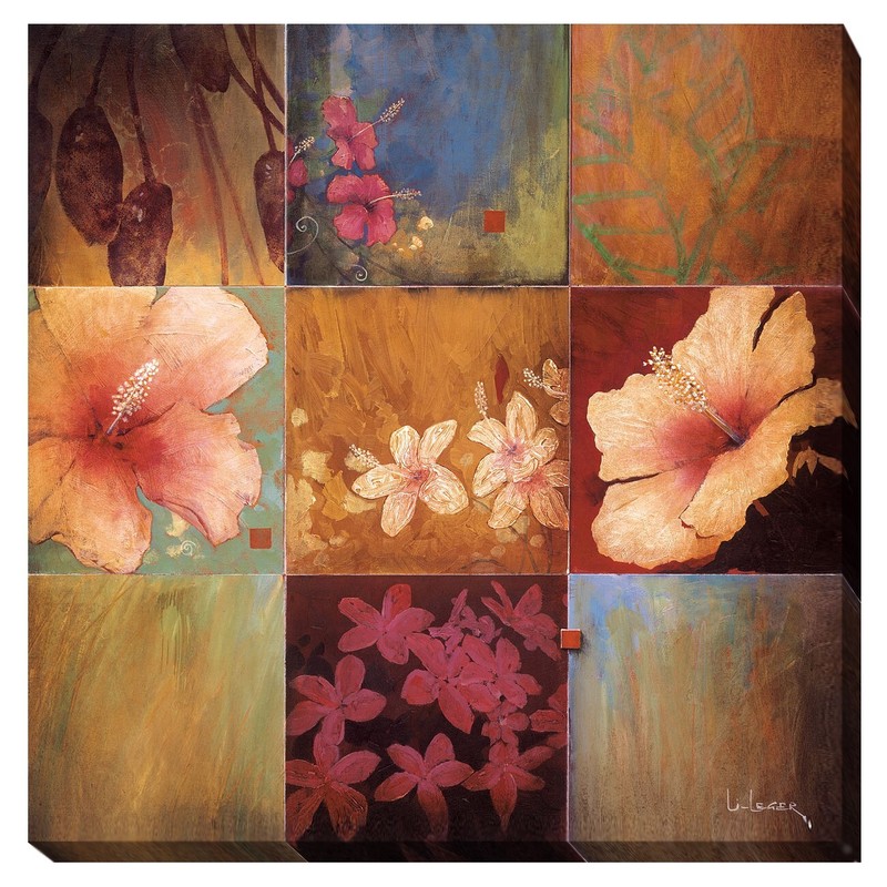 Tropical Nine Patch II by Li-Leger Gallery-Wrap Canvas Giclee Art, 30 in x 30 in