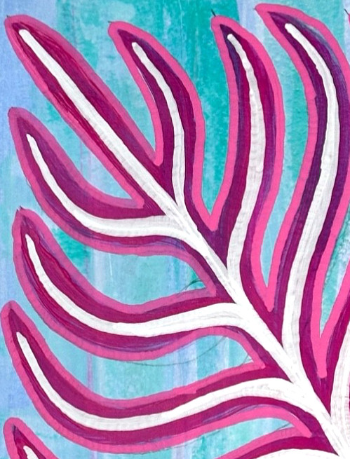 Original Botanical Art 14x11 Paper Bold Matisse Inspired Expressionism Painting gallery