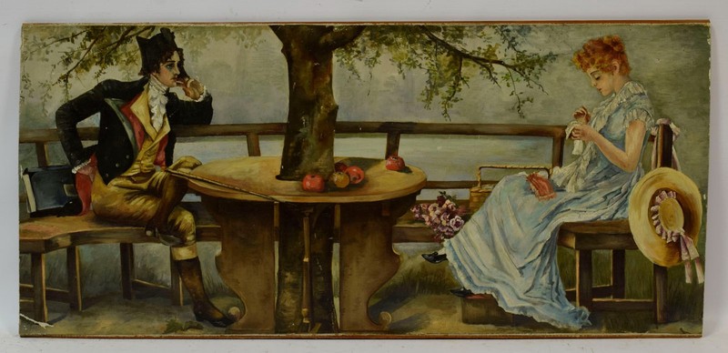 Ca. 1900–1920. Old painting, from the circle of German Biedermeier painting, oil