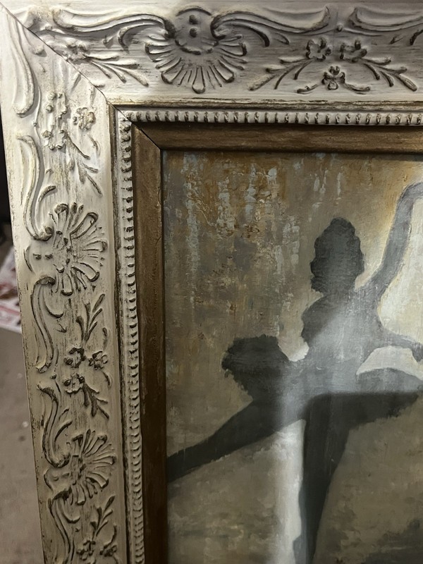 Vintage Original 60s Oil on Canvas Ballerina Dancer 18 X 24 SIGNED BY ARTIST gallery