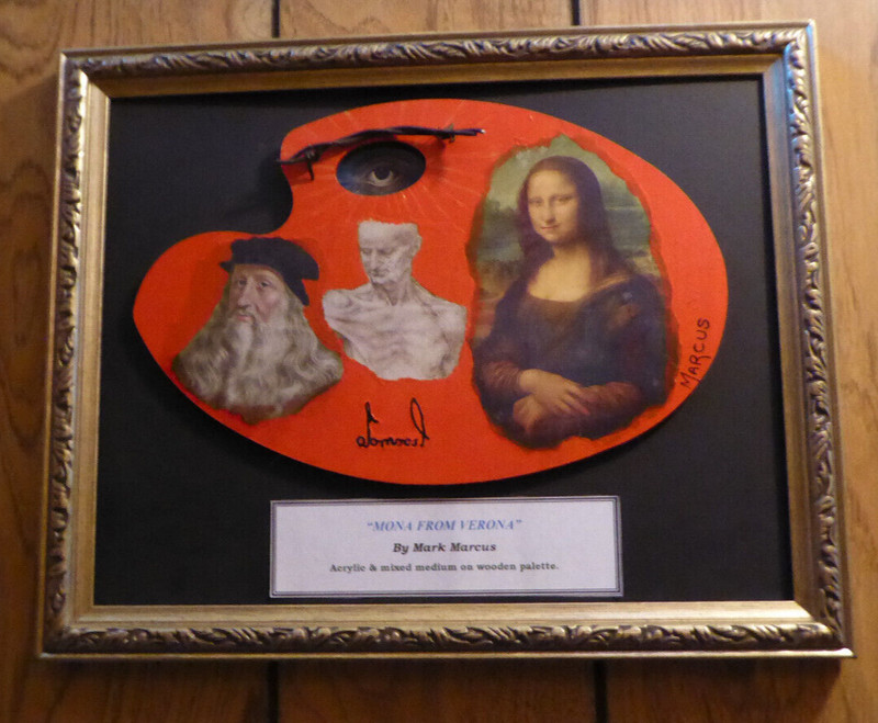 MONA FROM VERONA ORIGINAL ACRYLIC & MIXED MEDIUM ON PALLET LEONARDO DA VINCI