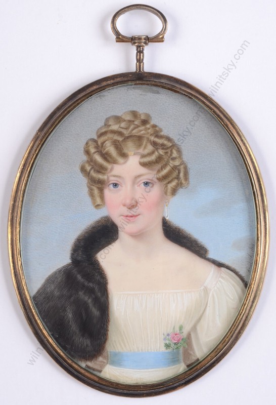 Adalbert Suchy (ca. 1783-1849) «Portrait of a young countess», miniature