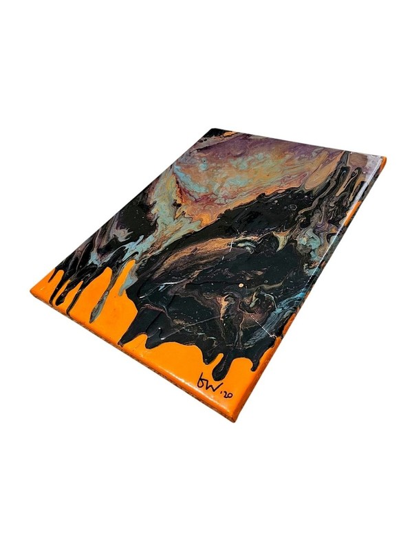 Abstract Resin Drip Painting Canvas - 12x16" gallery