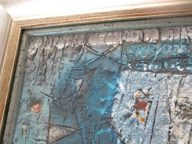 VINTAGE MID CENTURY MODERN CHUNKY MYSTERY CUBIST CUBISM 1960'S EXPRESSIONISM gallery