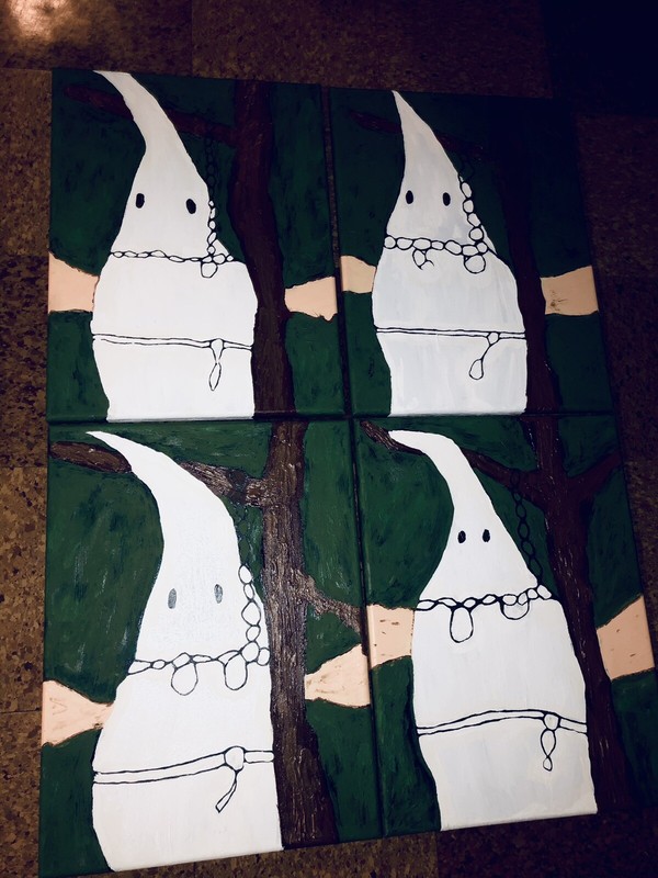 “Klansman” ; Acrylic Painting / Artwork Series ; 1/of/4 Available