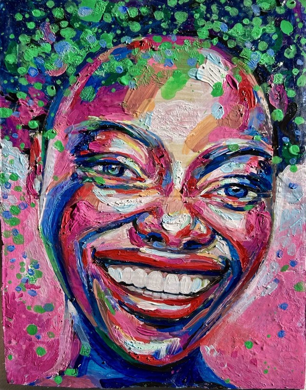 Original Painting – Expressive Portrait Art – Woman Impasto Oil