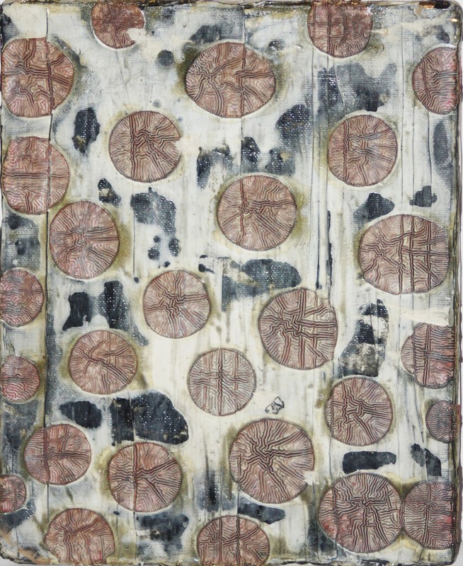 JOHN ZINSSER-NY Abstract Modernist-Original Signed Oil and Enamel-Tender Buttons