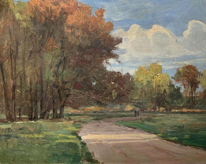 Hornung-Jensen (1882) Figures in Summer Landscape. Dated 1930.– COA gallery