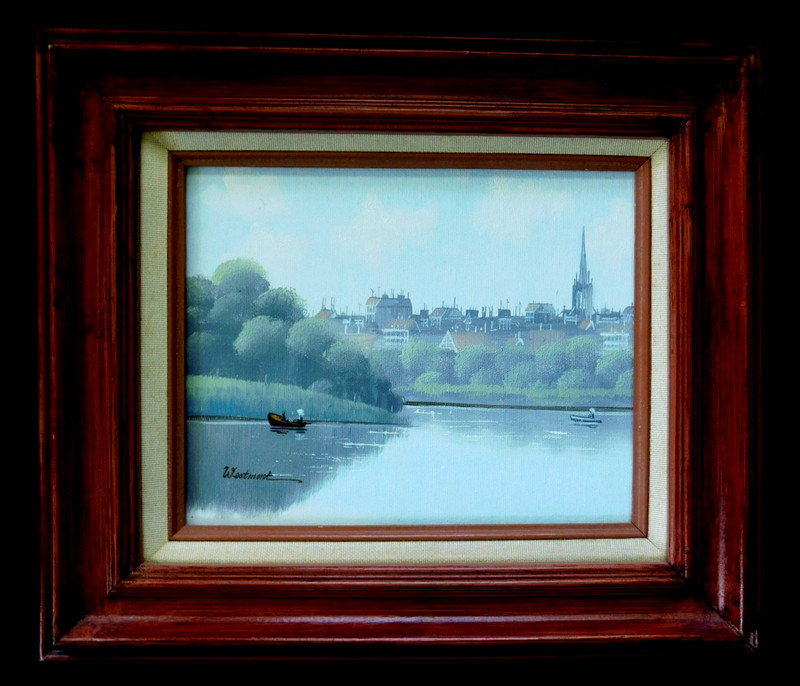 NOTED AMERICAN WESTMONT VERY WELL DONE ORIGINAL OIL PAINTING