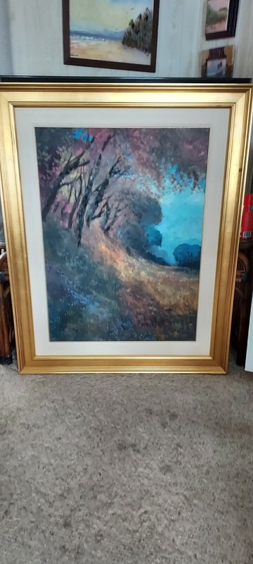 Huge Gorgeous Original Michael Schofield Acrylic Oil Landscape Painting Framed gallery