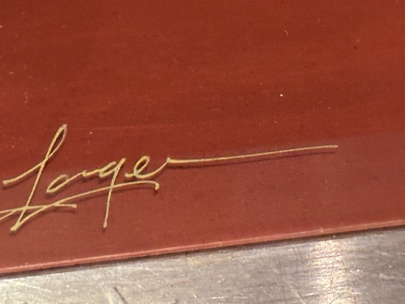 Daniel Lager Reverse Painted Acrylic on Acrylic Glass 24" x 12" Hand Signed gallery