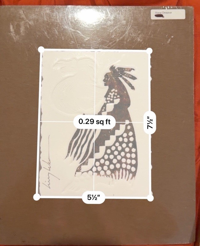 King Kuka Signed Original Embossed Painting Horse Dreamer Blackfeet Art gallery
