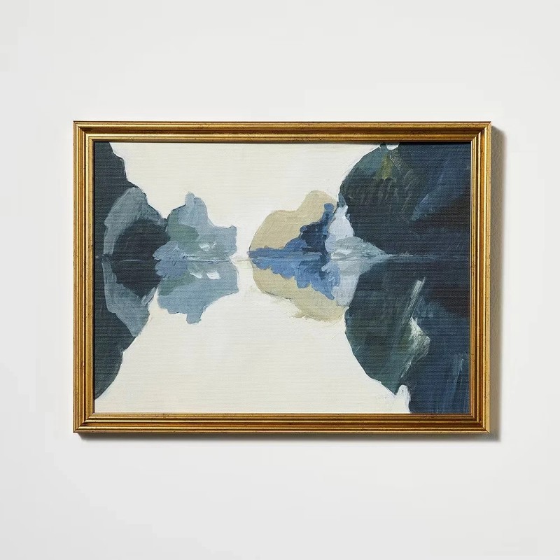16×12 Abstract Framed Canvas Antique Gold – Threshold Designed by Studio McGee