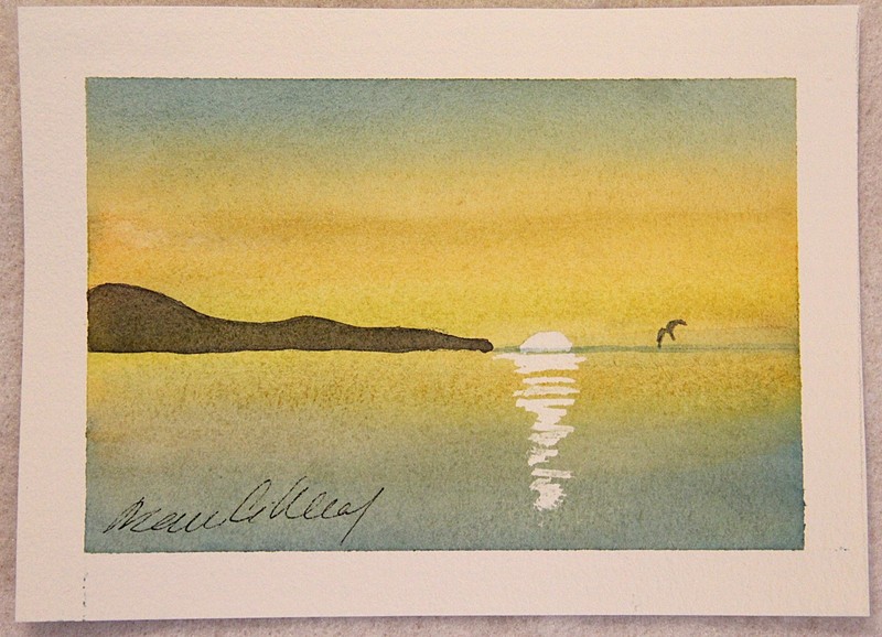 5 Original Watercolors Florida Trees 5 x 7 Signed With Envelopes in Kit 99 gallery