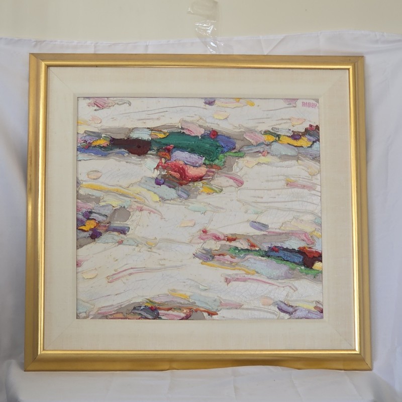 Jim Rabby Abstract Oil Painting Chunky Texture Impasto Santa Fe New Mexico Texas
