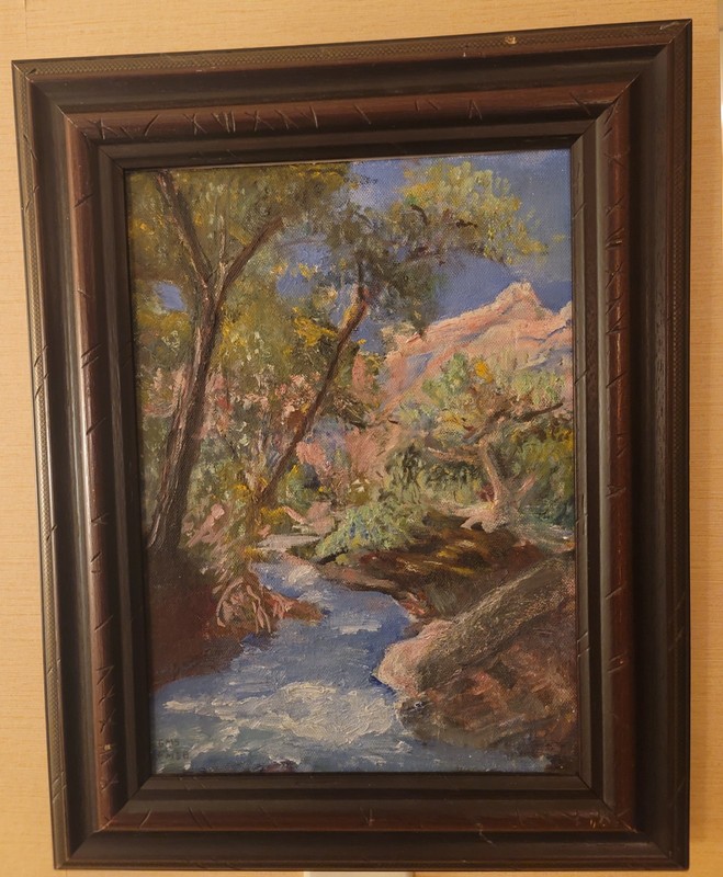 Vintage Original Oil Painting Attributed to John Sloan, Likely from New Mexico