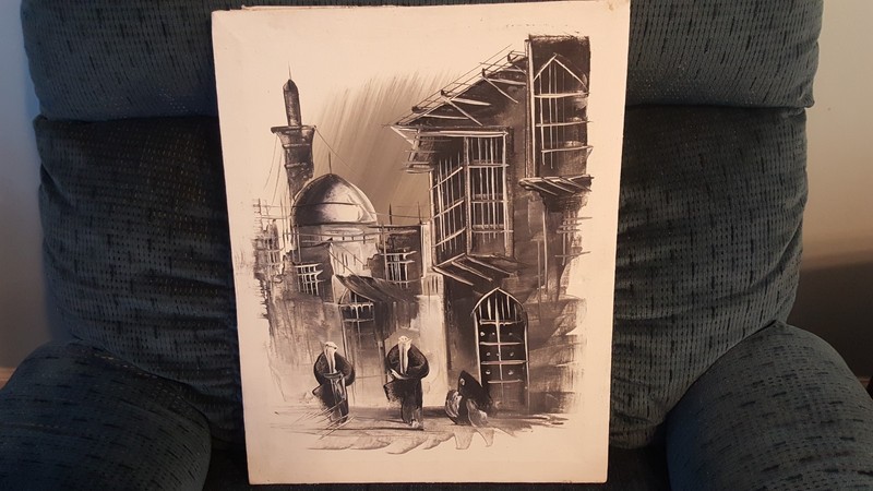 Nur Khalid Al-Azzawi Iraq Artist – Baghdad art no Frame Oil Painting