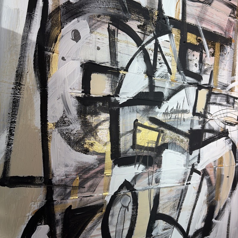 Beto Mejia Original Modernist Abstract Expressionist Art Painting Framed gallery
