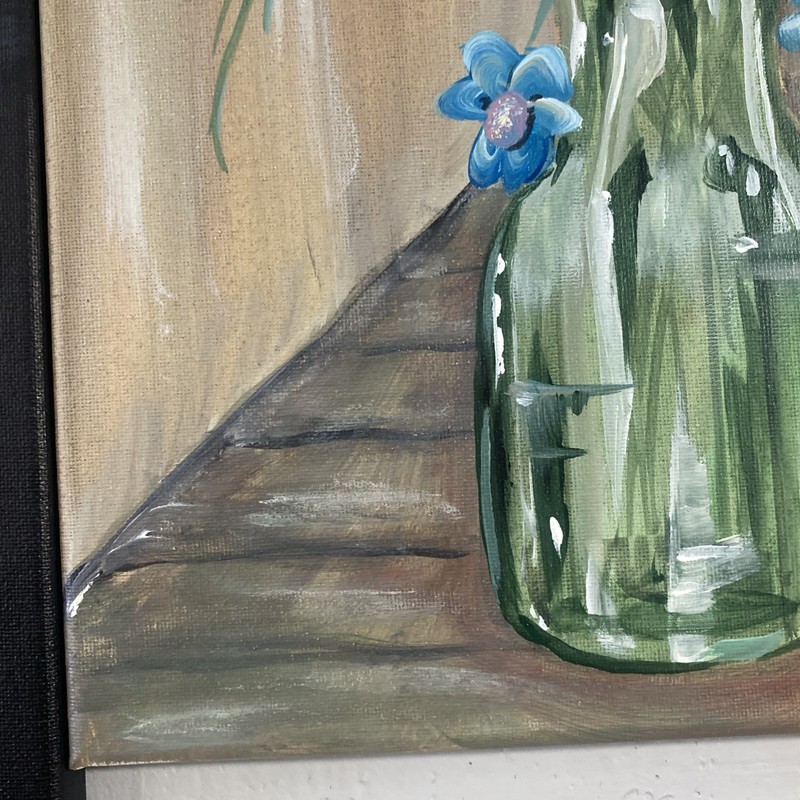 Original Art Acrylic Painting On Canvas COA By Juan Corral Signed 11” X 14” gallery