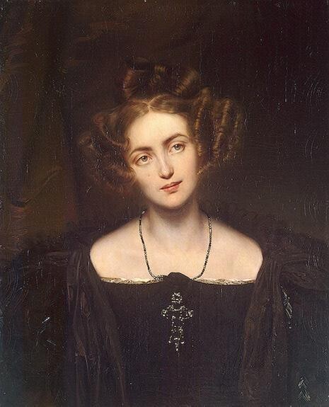 Oil painting Paul-Delaroche-Portrait-of-Henrietta-Sontag nice young beauty lady