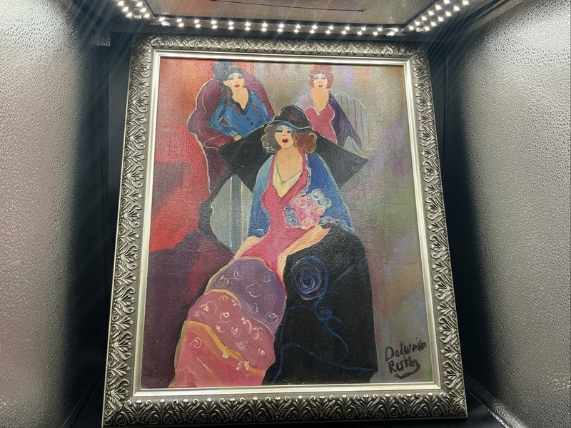Ruth Detweiler Oil Painting 3 Women 1920s Flapper Style – Itzchak Tarkay Style