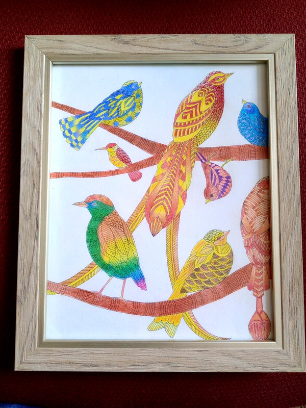 Painting Original paintings made with colored pencils framed