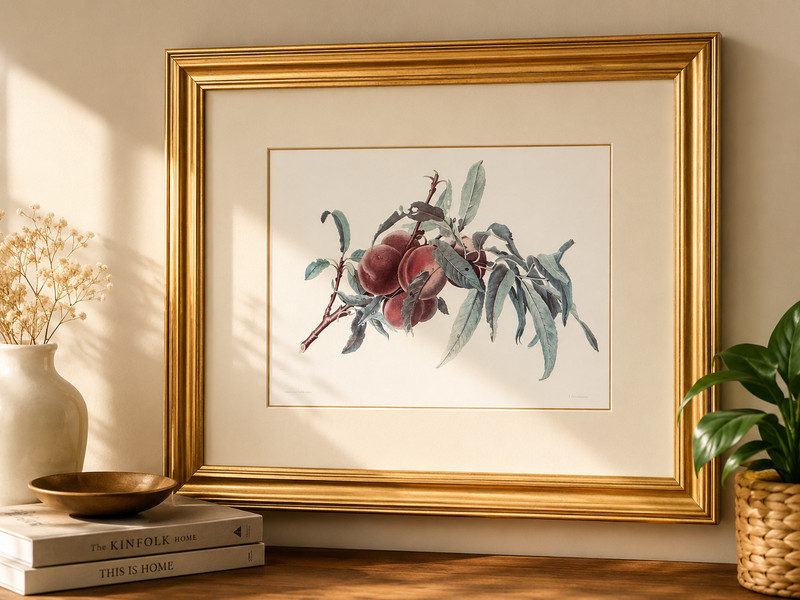 painting framed, perfect condition. Gold trim frame, painting done by KC Lohse