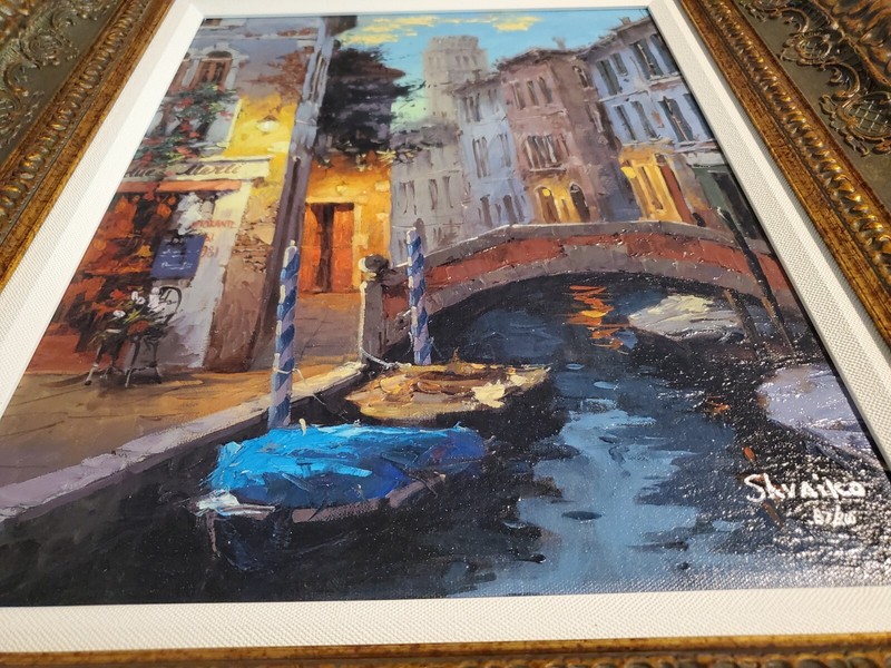Viktor Shvaiko Giclee H/E on Canvas (Last Light in Venice) L/E #87/200 Beautiful gallery