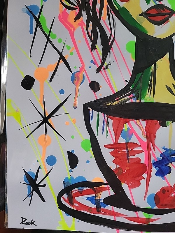 Original Art 12x16 Figurative Abstract Expressionist on Gallery Paper gallery