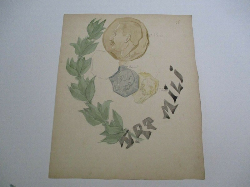 ANTIQUE PAINTING PORTRAIT ORIENTALIST OLD MILITARY POLITICS ILLUSTRATION 1899