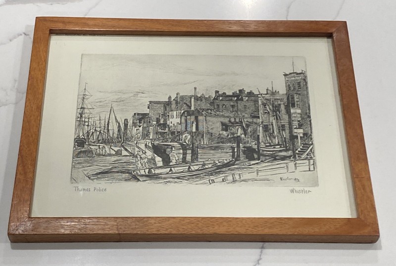 Reproduction James Abbott McNeill Whistler Etching «Thames Police » Print