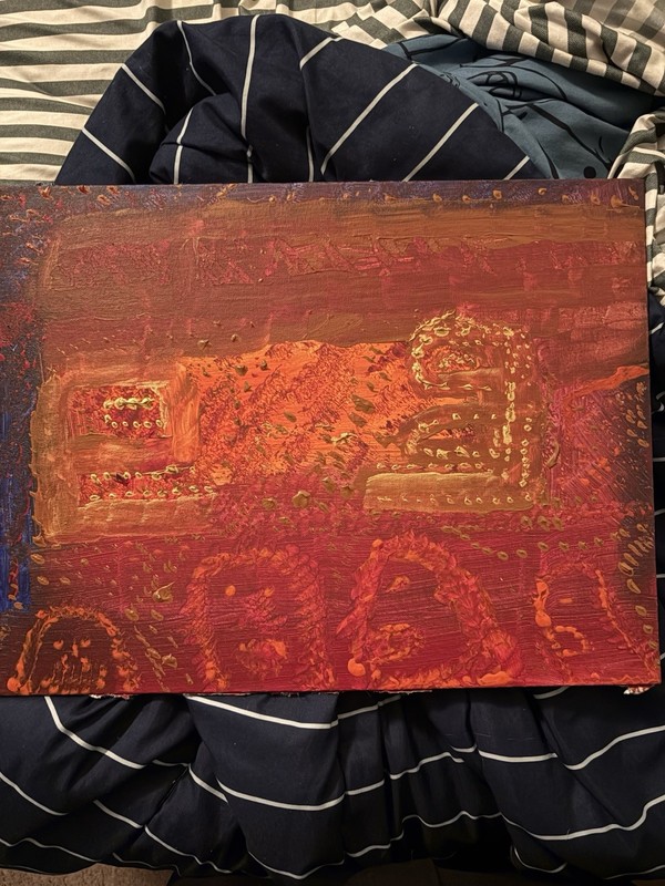 Infernal Tensions, Acrylic Painting On Canvas, Signed By Artist