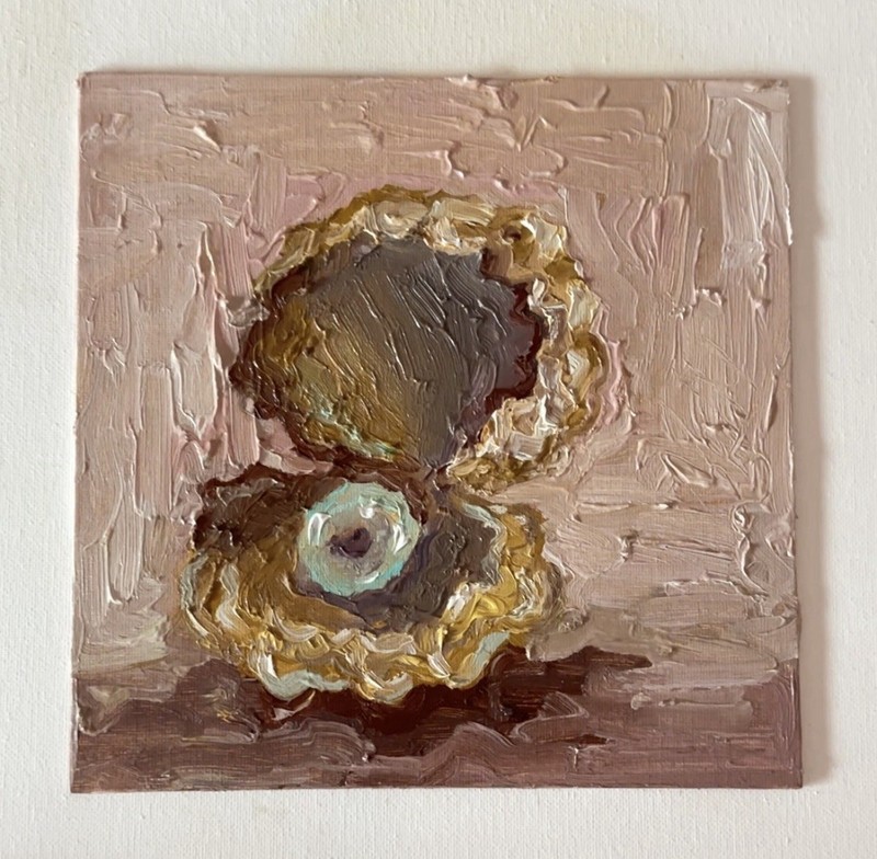 Oyster Shell Still Life Original Contemporary Abstract Oil Painting gallery
