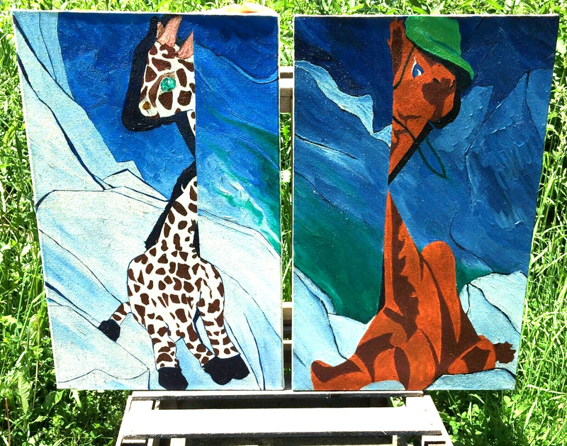 2006 ‘FRECKLES ALL RAGGEDY’ – MATTHEW C BOSWORTH (18×28 + 18×28) Oil Painting