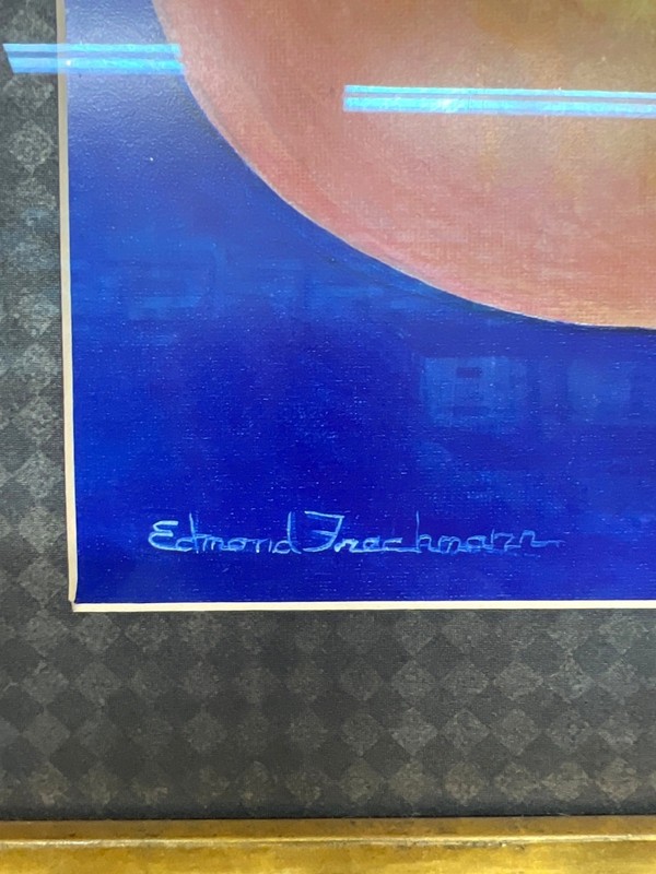 HTF Signed EDMUND FRECHMANN MOON Face Painting CELESTIAL CLEARWATER FLORIDA gallery
