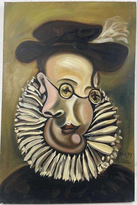 Pablo Picasso Oil On Canvas (Handmade) signed and stamped