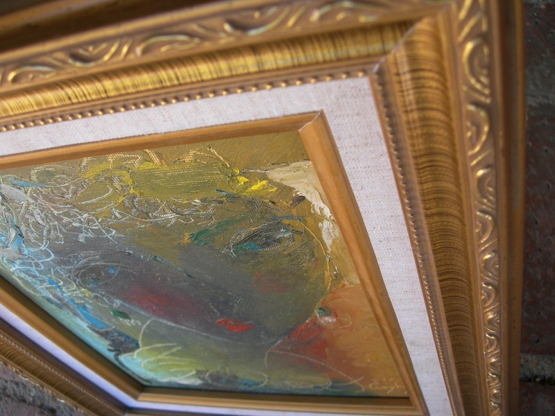 Modern Original Art Oil Painting By Gegham - California art - Gallery COA Framed gallery