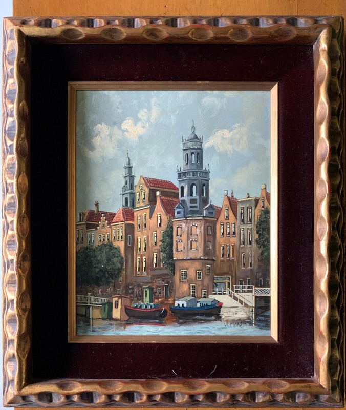 OIL PAINTING AMSTERDAM MID-TWENTIETH CENTURY