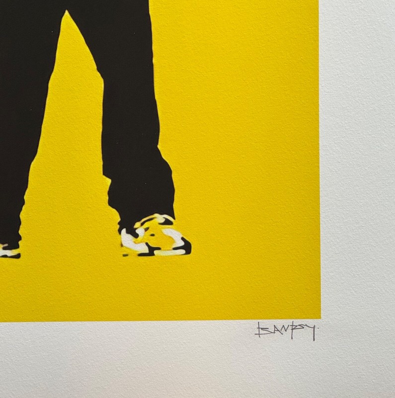 BANKSY -"Choose Your Weapon" (Yellow) CYW-Barking Dog Screenprint-Signed Beauty gallery