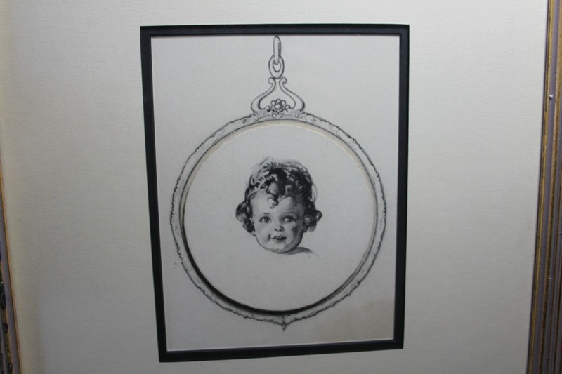 Awesome Miniature Portrait Clara Louise Bell BABY GIRL 1 of HER BETTER WORKS