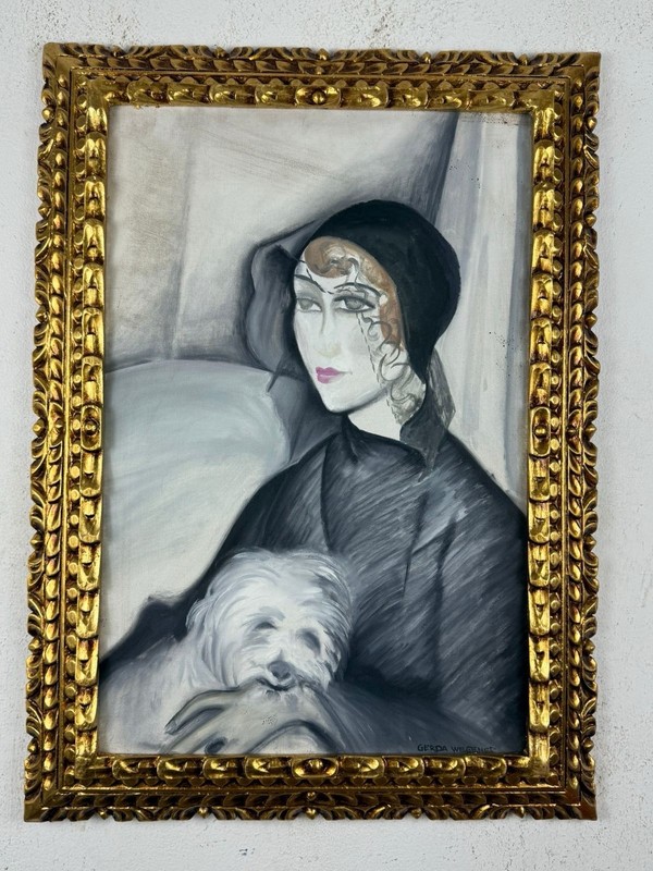 Gerda Wegener (Handmade) Oil On Canvas Painting signed and stamped