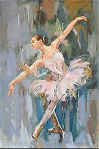 MQ81 Stretched Canvas Frame / Unframed Handmade Blaaet Dancing Girl Oil Painting gallery