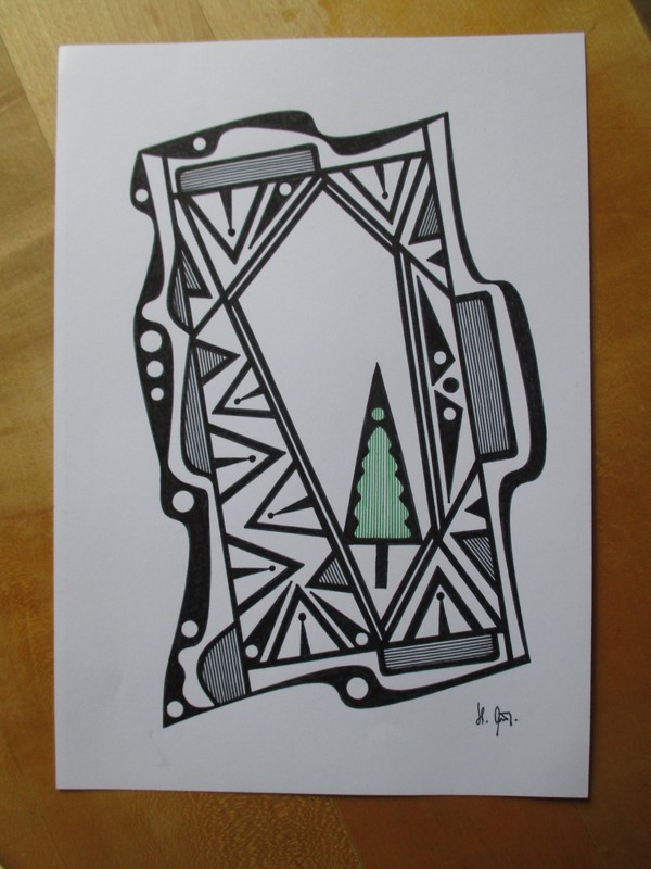 Ink Graphic – «The Last Tree!» From 2026 – A4 – Genuine – B. No.: 5138
