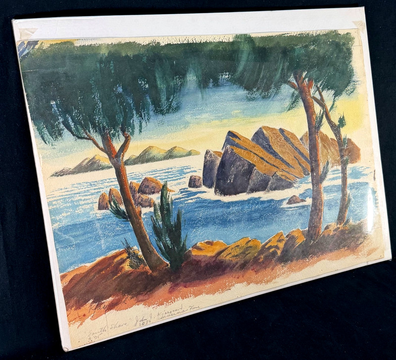 Hawaii Watercolor Painting “South Shore #35” by John J. Kjargaard (PeN)
