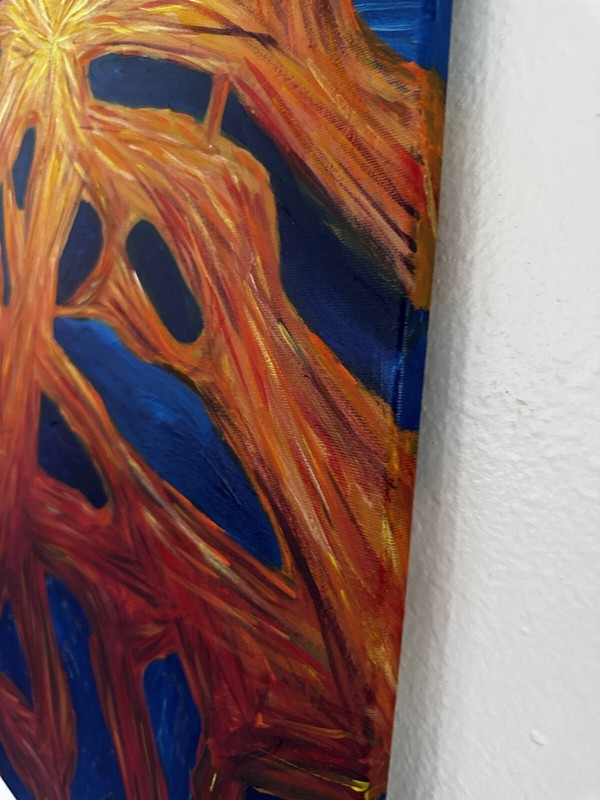 18x24 inch "Johnny Davis Abstract Acrylic on Canvas Painting - Original Artwork" gallery