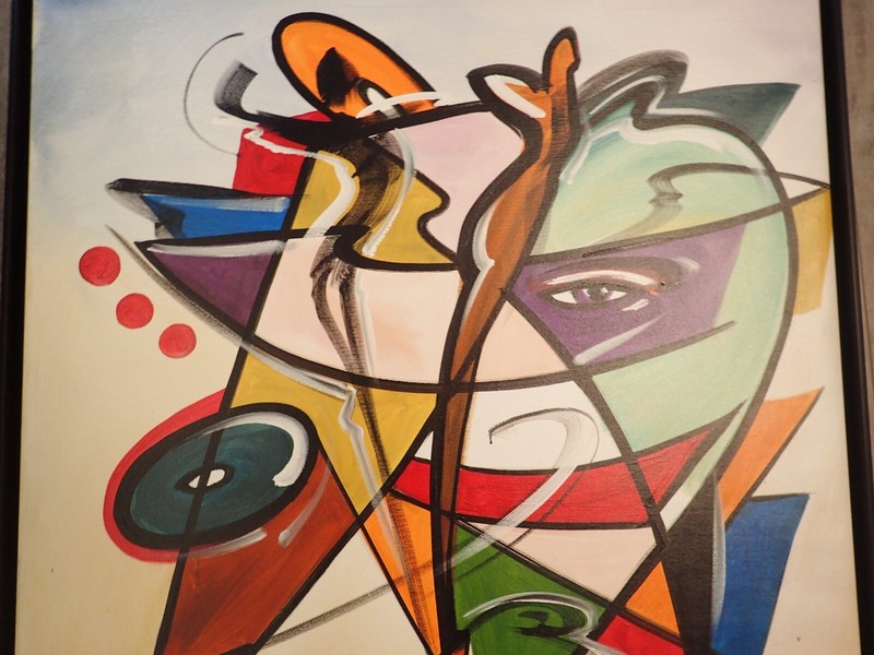 The World And I Alfred Alex Gockel Original Unique Acrylic Canvas Framed COA gallery