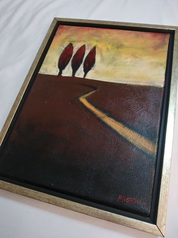 PATRICK St. GERMAIN 10x14 Framed Oil Painting of Trees Hand Painted Oil Original gallery