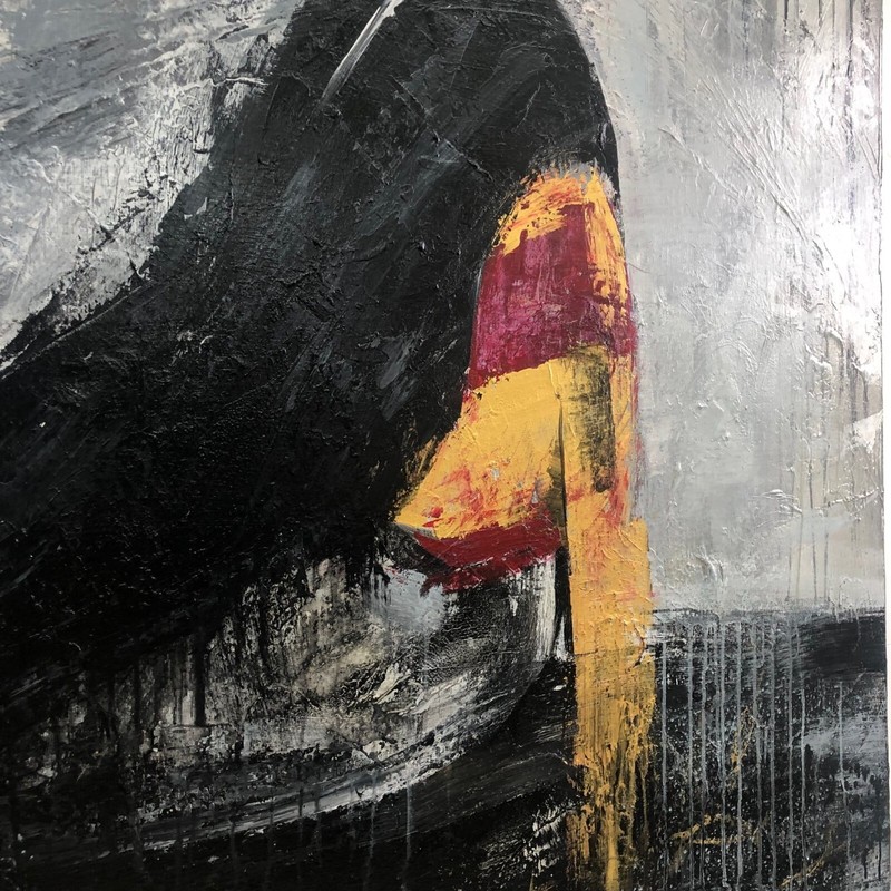 Abstract Geisha Painting Oversized Japanese Art Figurative Original Canvas Art gallery
