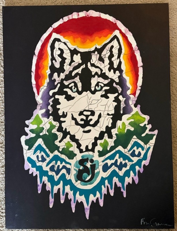 String Cheese Incident Mountain Wolf Hand-painted Canvas
