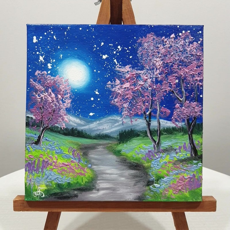 Ukrainian Artist Original Wall Spring Art Oil Landscape Painting Home Decor Gift gallery